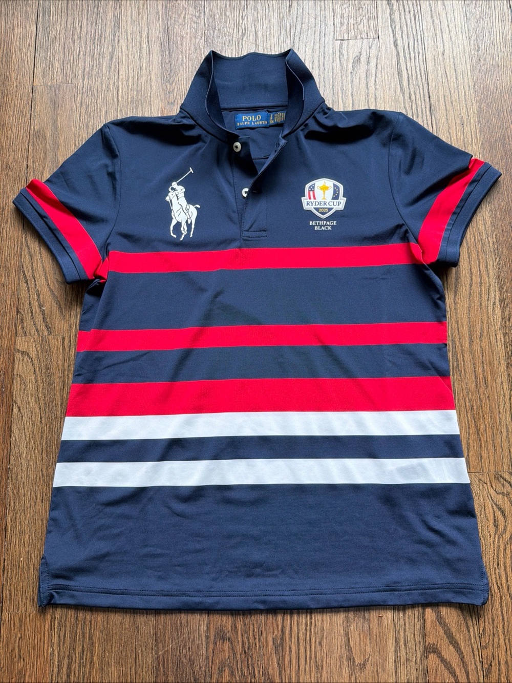 Polo by Ralph Lauren Navy Red White Striped Ryder Cup Polo